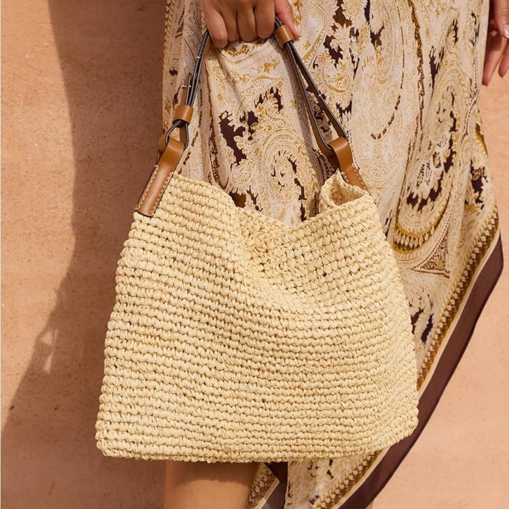 NWT Raffia Bag